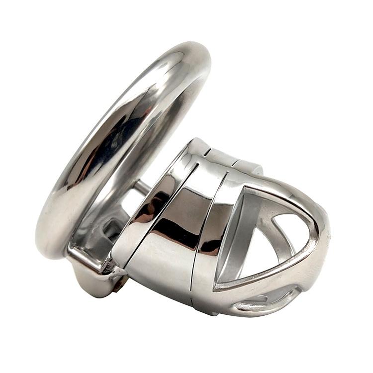 FRRK 6cm SM Male Chastity Device Chastity Lock Penis in Cage with Keyholder Metal Chastity Cage for Man