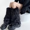 Women's Thick Fuzzy Leg Warmers Soft Plush Boot Covers Toppers for Costume Parties Winter Fashion Accessory Leg Gaiters