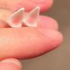 1Pair Exaggerated Personalized Kitten Ear Bone Nails For Women Girls Simple Cartoon Cute Earrings Jewelry Accessories Gifts