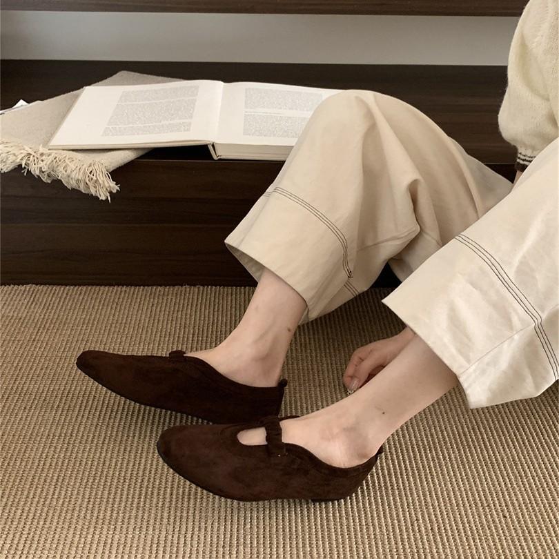 Vintage Mary Jane shoes Mori round head single shoes women's 2025 autumn and winter new design leopard print flat grandma shoes