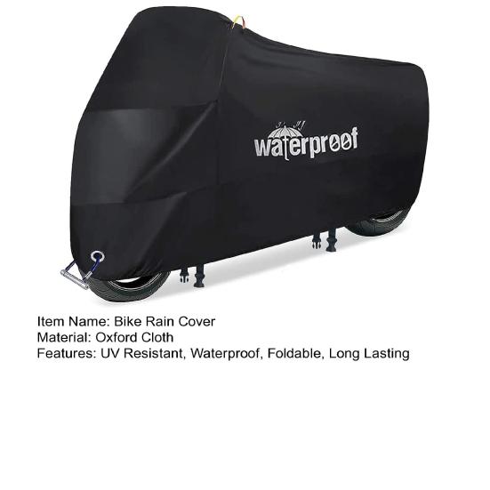 Motorbike Rain Cover Waterproof UV-Resistant Bicycle Protector Cover Extra-large Foldable Road Electric Bike Rain Cover with Storage Bag Set