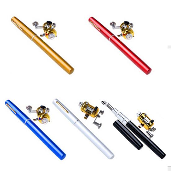 Mini Outdoor Taschenfisch Stiftform Angelrute Aluminiumlegierung Angelrute