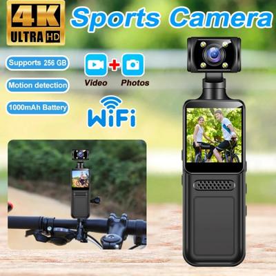 1pc Handheld Camera HD Body Camera Sports Recording Video Pocket Camera Rotating Cycling 4K Camera