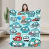 Soft Warm Blanket Travel Hangyodon Japanese Cartoon Character Throw Blanket Flannel Bedspread For Chair Bed Print Sofa Bed Cover