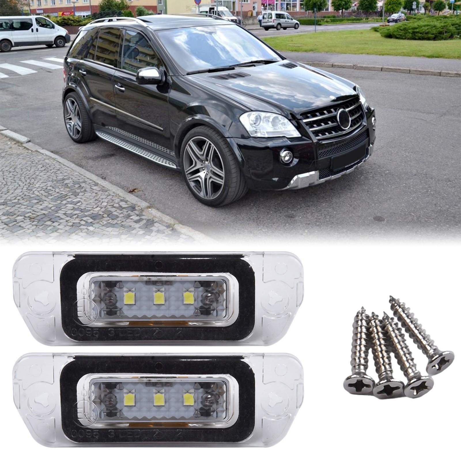

License Plate Light 2Pcs White Rear LED For Mercedes-Benz GL350 2010-2012
