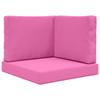 Outdoor Sofa Cushions 3 Pcs Pink Polyester