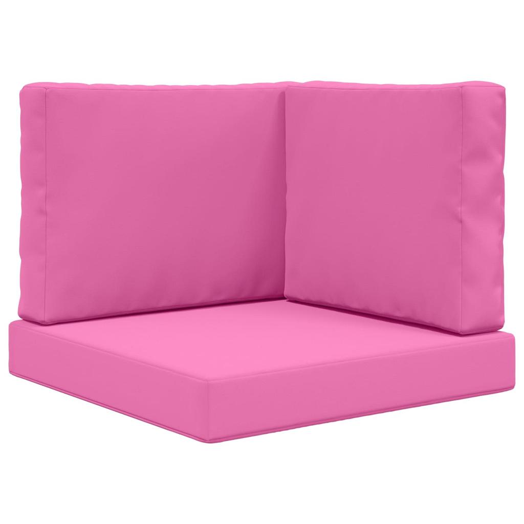 Outdoor Sofa Cushions 3 Pcs Pink Polyester
