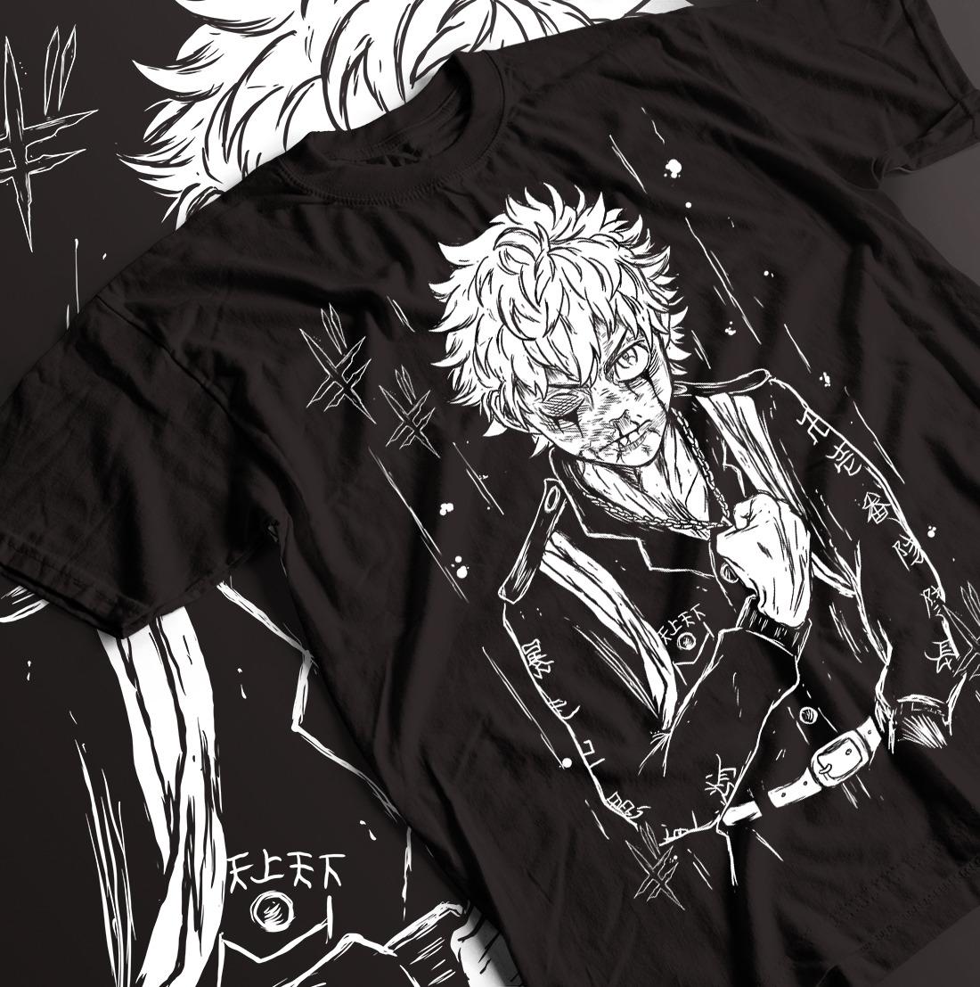 

Chifuyu Matsuno T-Shirt Tokyo Revengers Anime Mikey Draken Takemichi Black Shirt 4XL