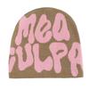 Mea Culpa Trendy Letter Print Beanies Knit  Hat Streetwear Cap Outfit Women Girl