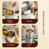 Stainless Steel Gas Fryer with Oil Filter Basket Multi-function Mini Frying Pan for Home Use Oil Saving Design