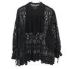 AMERI UNDRESSED Embroidery Long Sleeve See-through Stand-up Collar Shirt Women Used