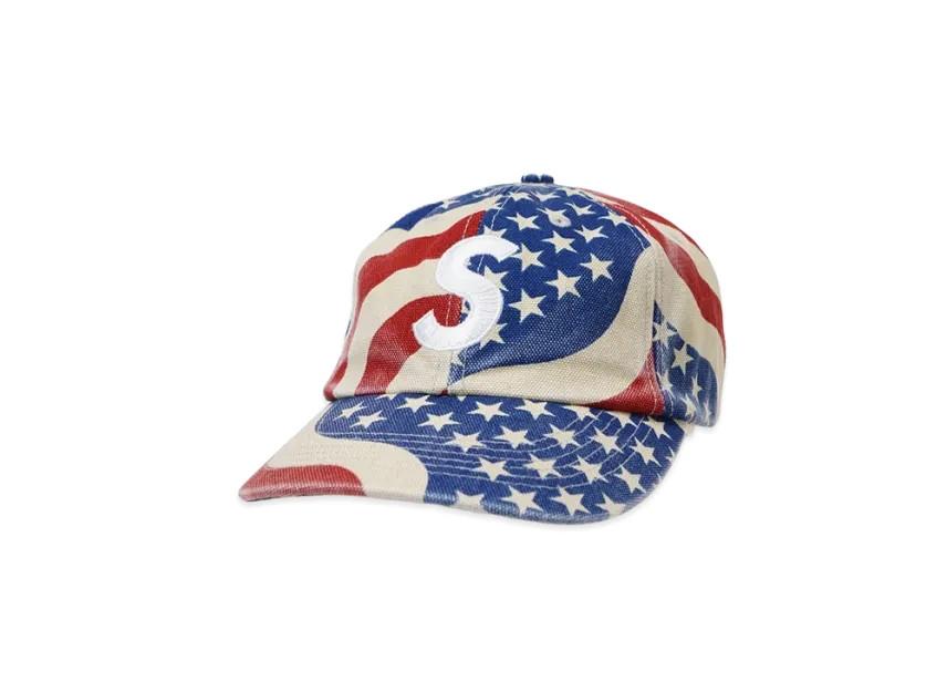 785723 Supreme Pigment Coated S Logo 6-Panel Flag One-Size