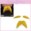 Funny Gentleman Yellow Beard And Eyebrows Costume Accessory For Cosplay And Events