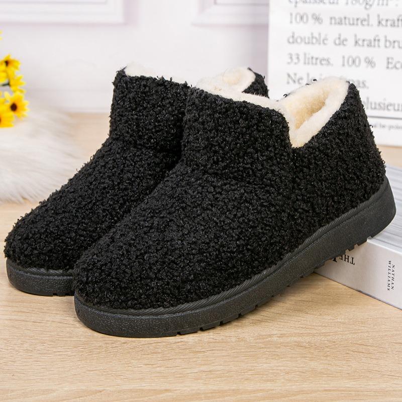 Winter New Thickened Mother Cotton Slippers Warm Cotton Shoes Women's Snow Boots Non-slip Fleece Home Fashion Cotton Shoes