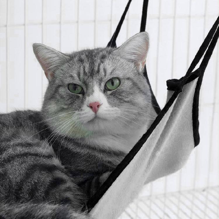 Soft Relax Cat Sleeping Hanging Bed Swing Hammock With Hook Solid Color
