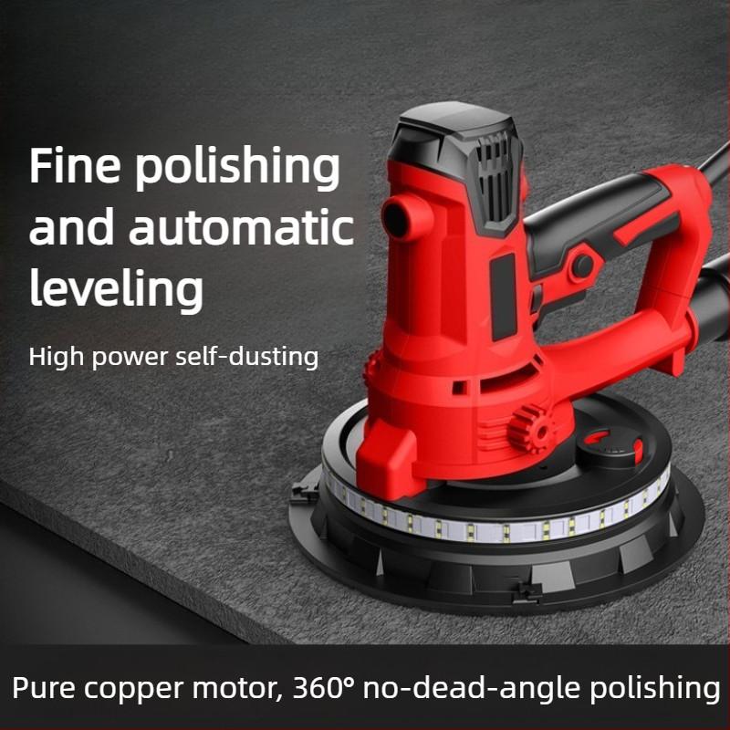High Power Short Handle Sandpaper Machine Dust-free Wall Polishing Machine Handheld Electric Self-priming Wall Putty Polisher