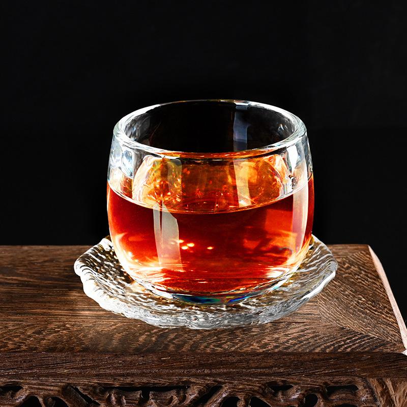 80ml Crystal Finger Cup High End Glass Cups Transparent Tea Cup Household Kung Fu Tea Cup 6pcs Sets Water Bottle New Year Gifts