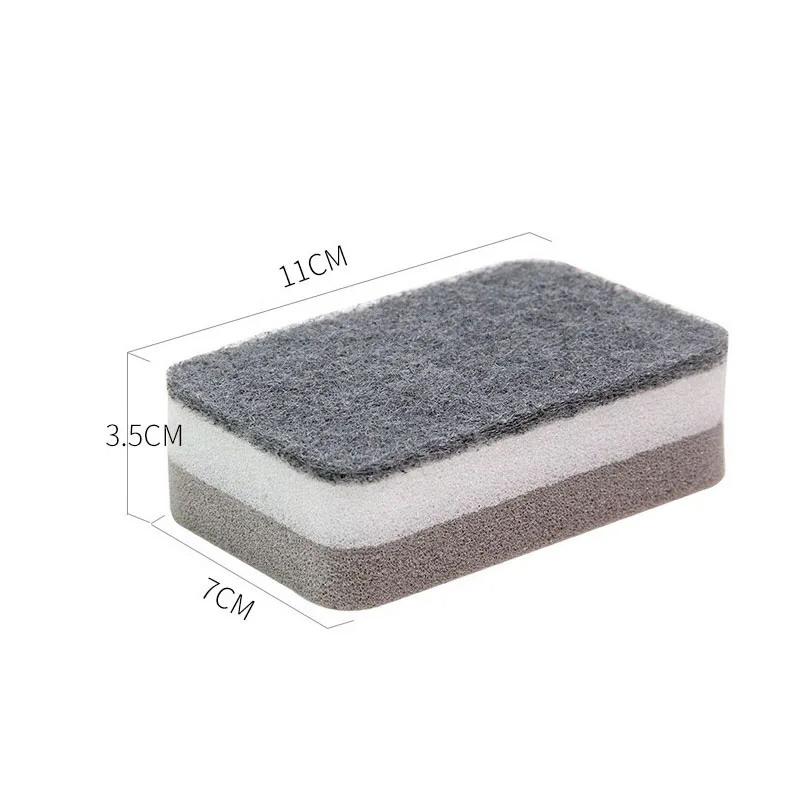 10Pcs Double-sided Cleaning Sponges Household Scouring Pad Kitchen Dishwashing Sponge Cloth Cleaning Towels Set