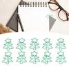 100 Pcs Shaped Paper Clips Green Christmas Tree Shape Metal Electroplating Process Portable Office C