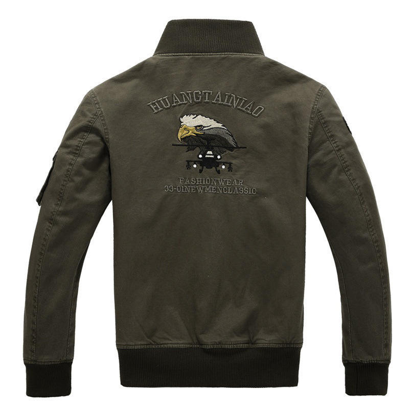 Autumn New Air Force One Plus Size Jacket Men's Casual Embroidered Flight Jacket Tooling Jacket