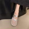 Popular fashion outer wear hollow bag head half slippers women's summer 2025 new versatile flat-bottomed mesh sandals