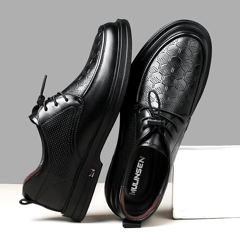 FashionHigh Quality Casual Shoes Men Genuine Leather Shoes Fashion British Style Anti-skid Oxford Shoes Luxury Brand Man Business Shoes