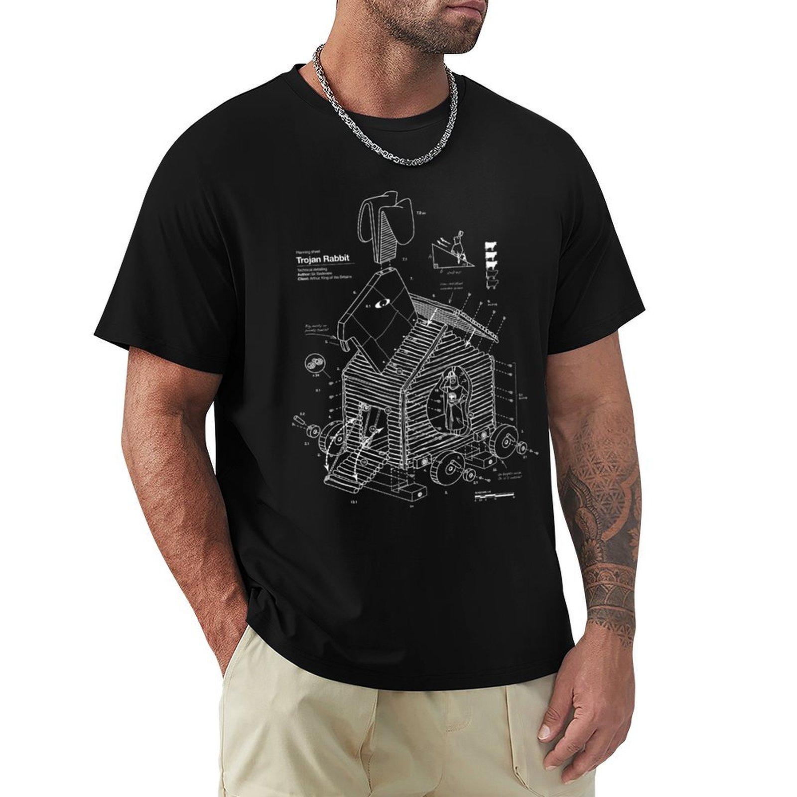 Trojan Rabbit TShirt shirts graphic graphic t shirts mens graphic tshirts pack 4XL