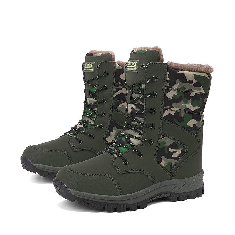 

ТУИНАНЛЕ Зимние Новые Толстые Парные Снежные Сапоги Плюс Бархат Теплые Уличные Повседневные Короткие Сапоги Морозостойкие Мужские Хлопковые Ботинки 44 зелёный