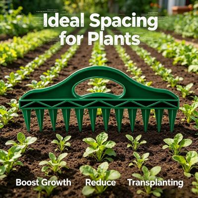 12 Hole Sowing and Punching Machine, Gardening Digging and Sowing Tools, Vegetable Seed Scientific Spacing Planting Convenience Tool