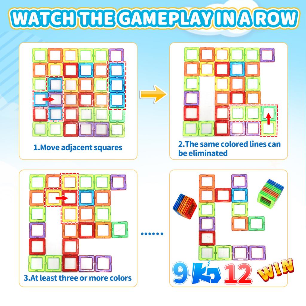 Magnetische Bausteine - 3D STEM Pädagogisches Konstruktionsset Spielzeug für Kinder Mehrfach geformte magnetische Bausteine Große Größe