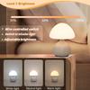 USB Nordic Creative Mushroom Desk Lamp with Three Color Modes for Hotel Bedroom Decorative Desktop