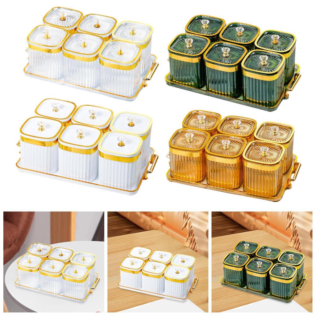 Multipurpose Dried Fruit Snack Serving Plate Luxury Divided Serving Platter for Living Room Party Kitchen Home Dining Room