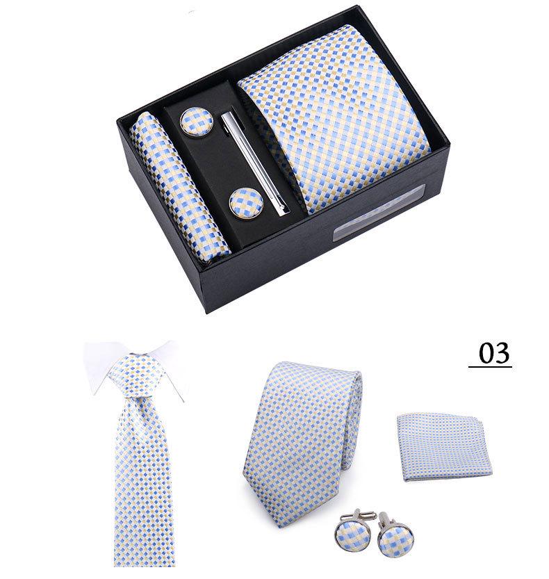 Men's 4-Piece Tie Gift Set for Business, Wedding, and Formal Wear.