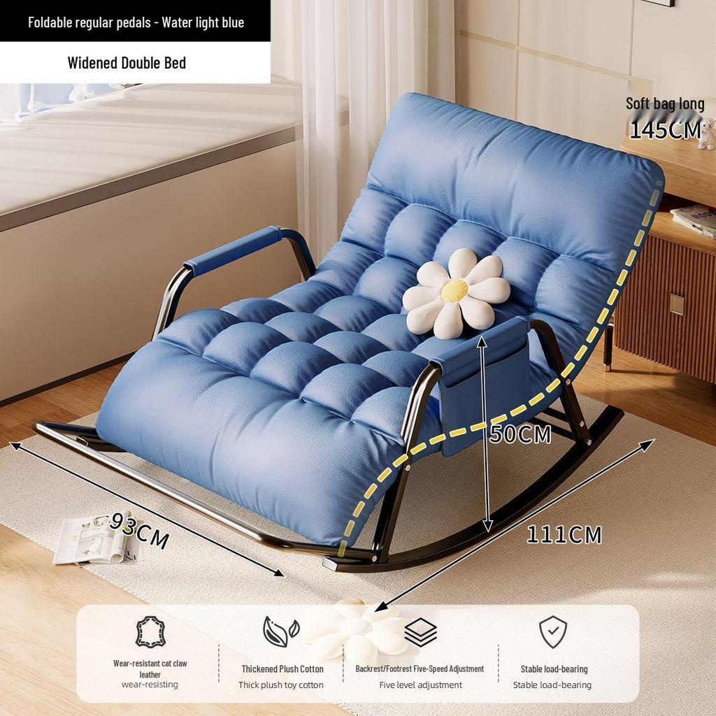 Adult Rocking Lounge Chair for Balcony & Home – Single Lazy Sofa Chair