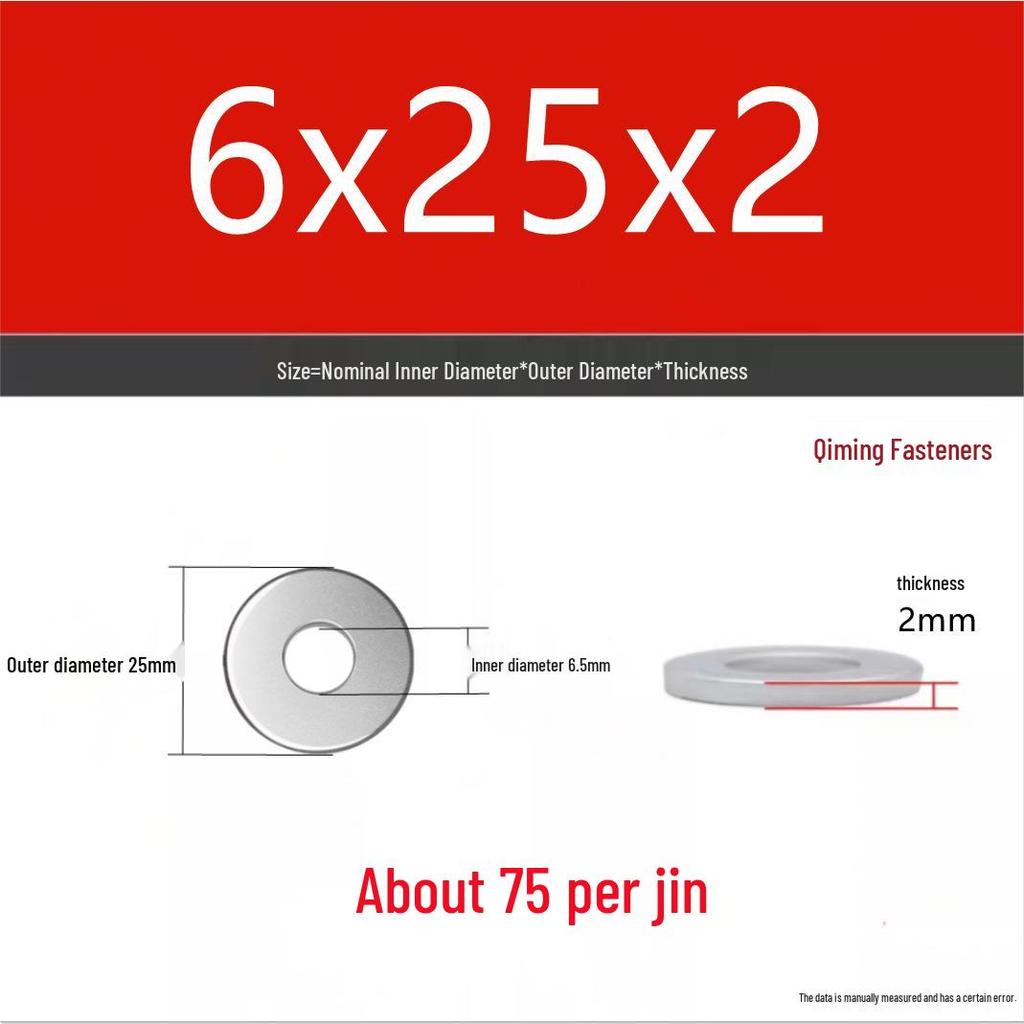 4.8 Grade Galvanized Iron Flat Washer M3-M40 Oversized Metal Screw Gasket Washer