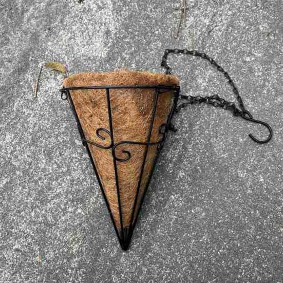 Metal Hanging Planter Basket with Coconut Liners Easy Planting Hanging