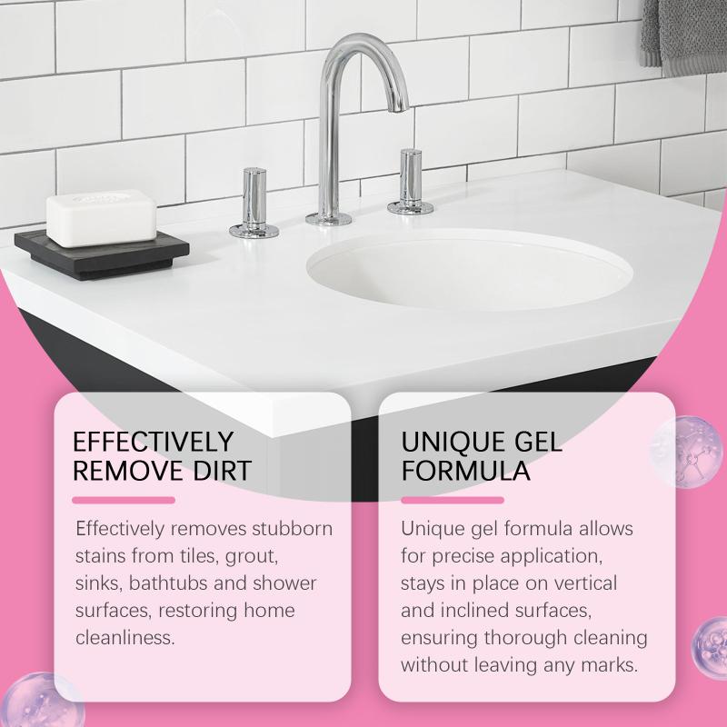 Bathroom Cleaning Gel, A Cleaner For Removing Stains, Yellowing, And Limescale From Bathroom Walls, Tiles, And Toilets.