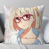 1Pc Chisato Nishikigi Anime Lycoris Recoil Pillow Case Square Pillow Bedroom Sofa Leisurecar Living Room Home Decoration 40X40