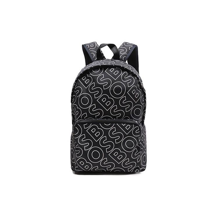 Hugo Boss Logo Print Backpack Men backpacks Dark-Blue 50475565-409 Dark Blue