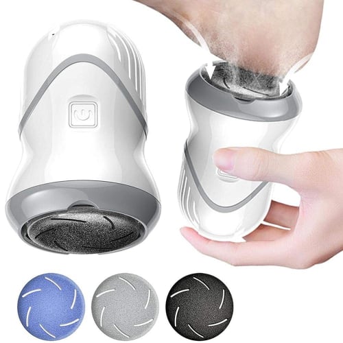 Supbel Electric Callus Remover, Electric Foot Grinder, USB Rechargeable, 3 Grinding Heads, 2 Speeds, Vacuum Electrosuction, Electronic Foot File, Call