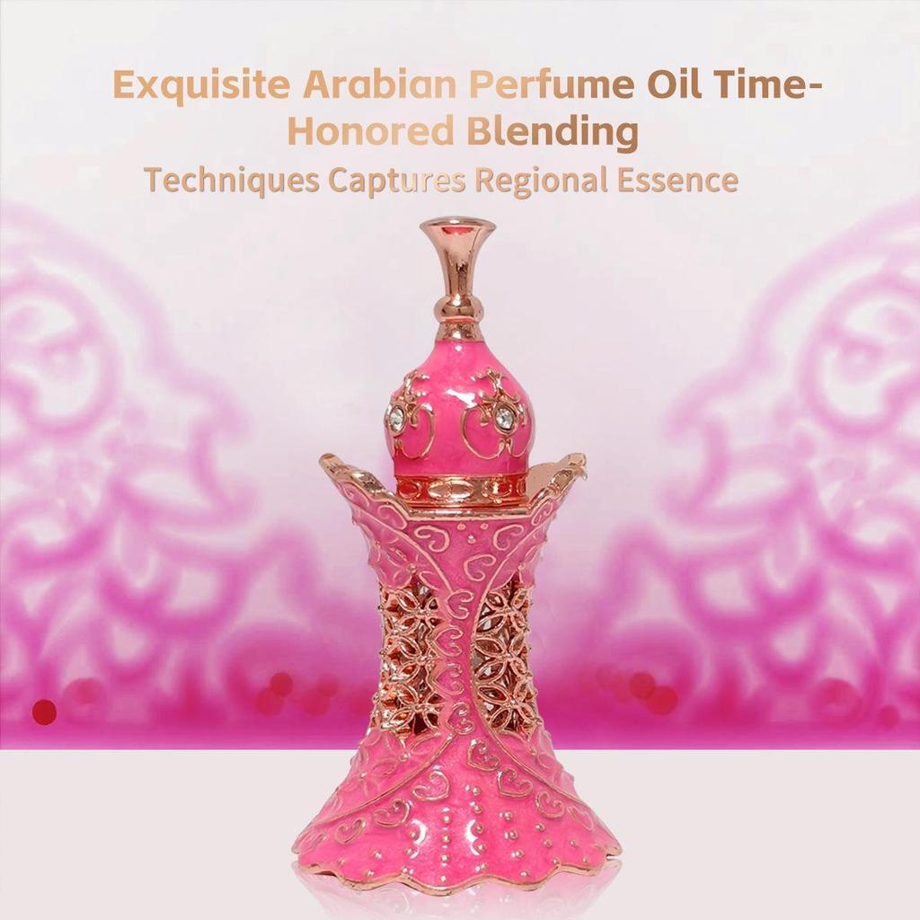 Dubai Bestseller: Pink Fruity Scent Perfume Oil for Ladies - Long Lasting 12 Hours, Slim Waist Design