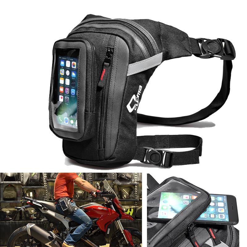 Capacity Cucyma Large Motorcycle Leg Bag Outdoor Sports Close Fitting Waist Bag