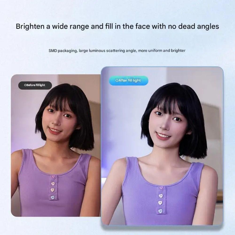 Clip on Portable LED Selfie Light Adjustable Brightness Mini LED Flashes  Video Editing