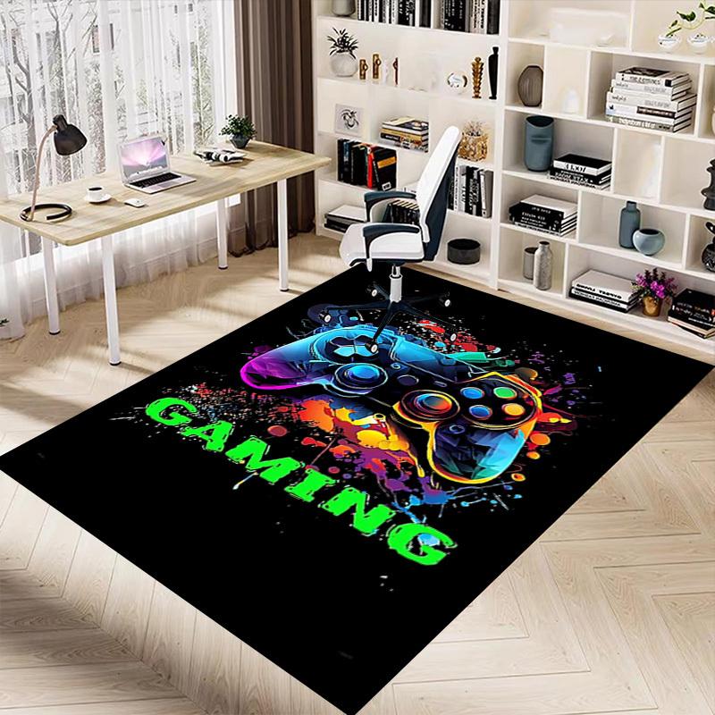 1PC Gaming Controller Extra Large Non Slip Floor Carpet, Office, Family, Bedroom, Studio Large Area Rug Indoor Rugs