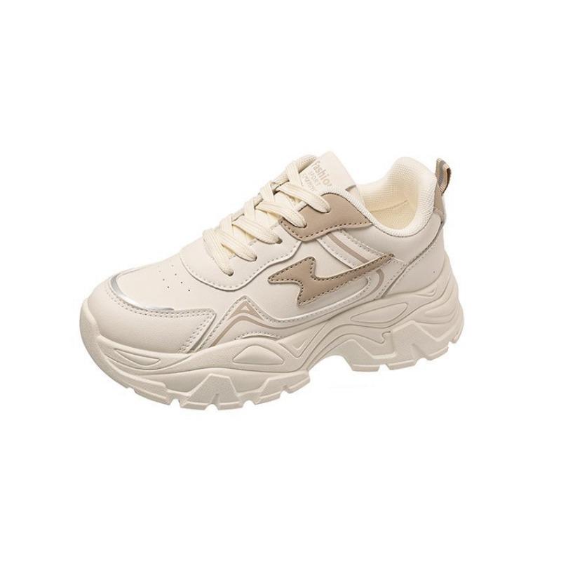 

Маленькие универсальные кроссовки «папины кроссовки» осень новые на толстой подошве увеличивающие рост повседневные женские туфли студенческая мода спортивная обувь 41 бежевый