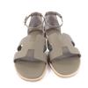 Excellent HERMES Sandals Santorini Epsom Leather Women 38 Used
