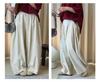 Louvre Spring Japanese Retro High-Density Cocoon-Shaped Wide-Leg Slimming Casual Pants for Women