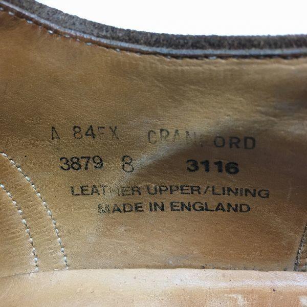 Alfred Sargent Made In England Suede Semi Brogue Shoes Brown Size 8 Men’s(USED)