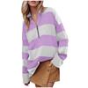 Autumn and Winter New Long Sleeved 1/4 Zipper Pullover with Split Color Block for Women's Sweaters and Hoodies