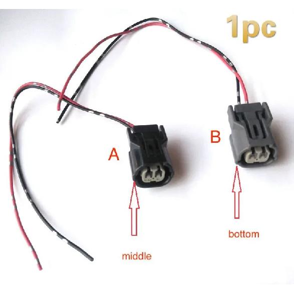 1pc for Honda Accord Fit Odyssey Civic 2PIN Hole with Wire Sensor Headlight Taillight Harness Plug Connector